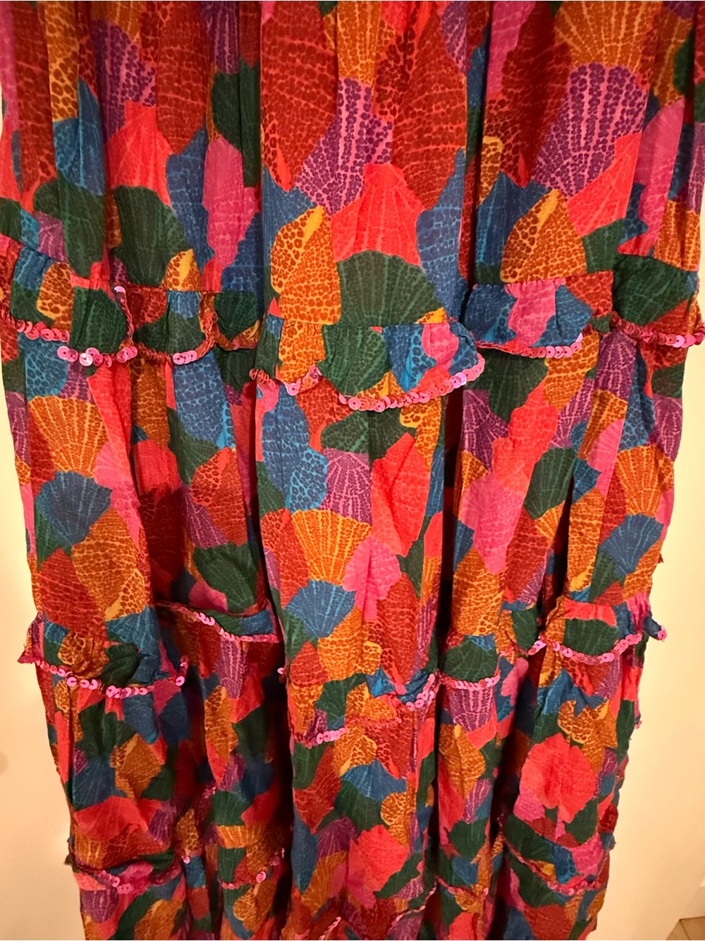 NWT Briton Court Delilah Maxi Dress in Pink Multi Medium - Picture 11 of 13